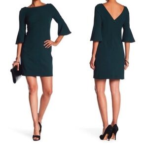Vince Camuto Green Dress With Bell Sleeves